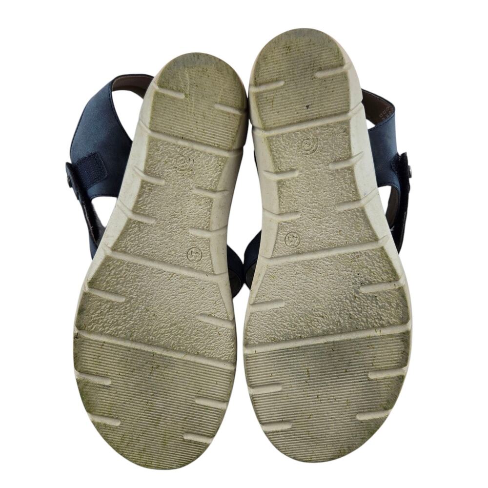 Wolky Ikiria Sandals Womens 9.5‎ 41 Blue Leather Slingback Adjustable Walking - Picture 8 of 11